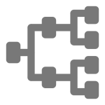Call Flow Diagram Icon Gray